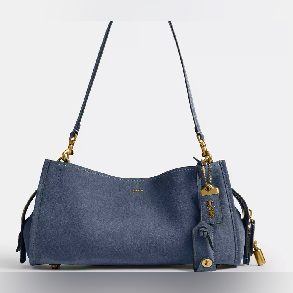 Coach Rogue Bag 34 - Brass Light Denim - Picture 1 of 17